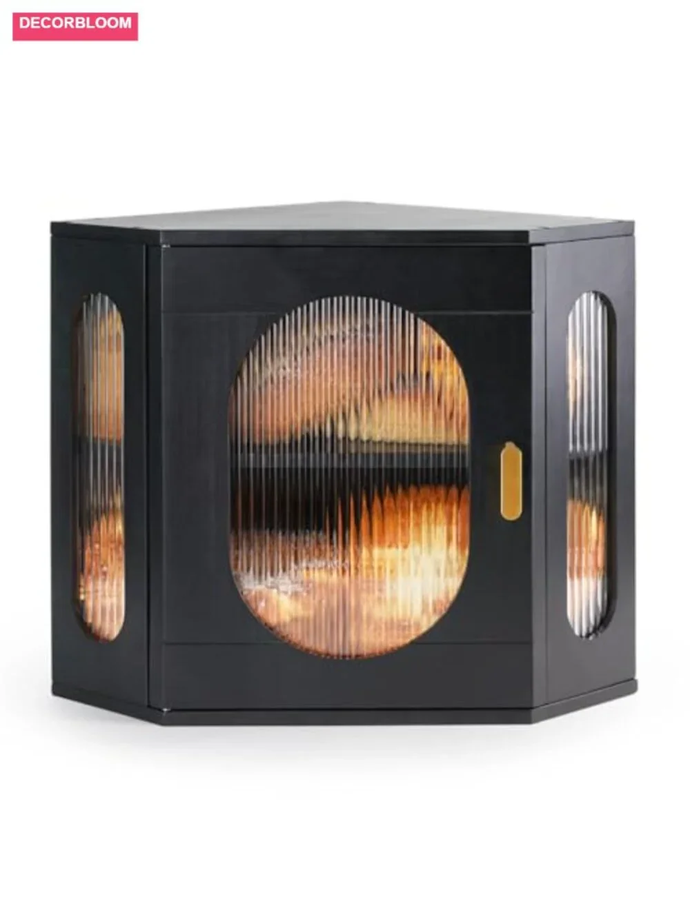 Wood & Acrylic Bread Box 2-Tier Storage with Adjustable Divider Corner Design
